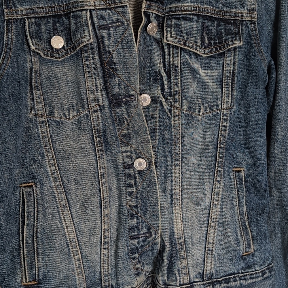 Gap Blue Denim Button Up Jacket Size Small - Picture 3 of 6